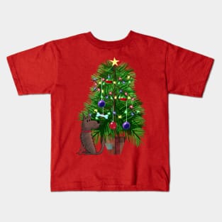 The Shaggy Dog and the Christmas Tree Kids T-Shirt